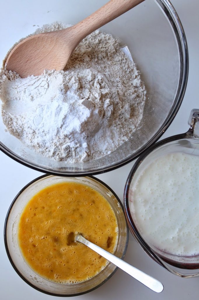 ingredients for a healthy pancake recipe