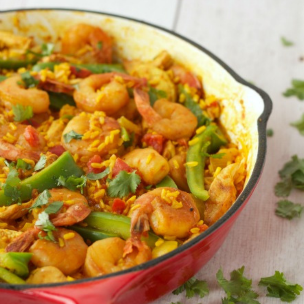 Easy Paella Recipe with Chicken and Shrimp - The Busy Baker