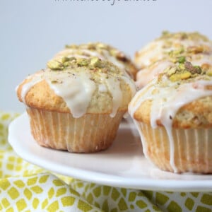 titled image (and shown): lemon pistachio muffins