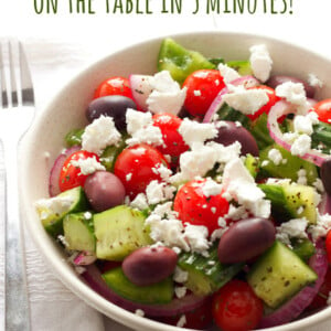 titled image (and shown): Easy Greek Salad Recipe