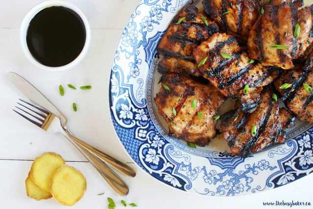 Ginger Soy Grilled Chicken www.thebusybaker.ca