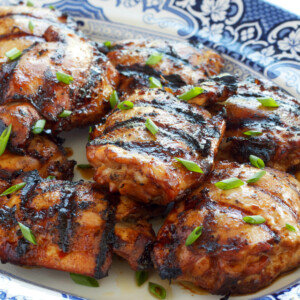 platter of ginger soy grilled chicken