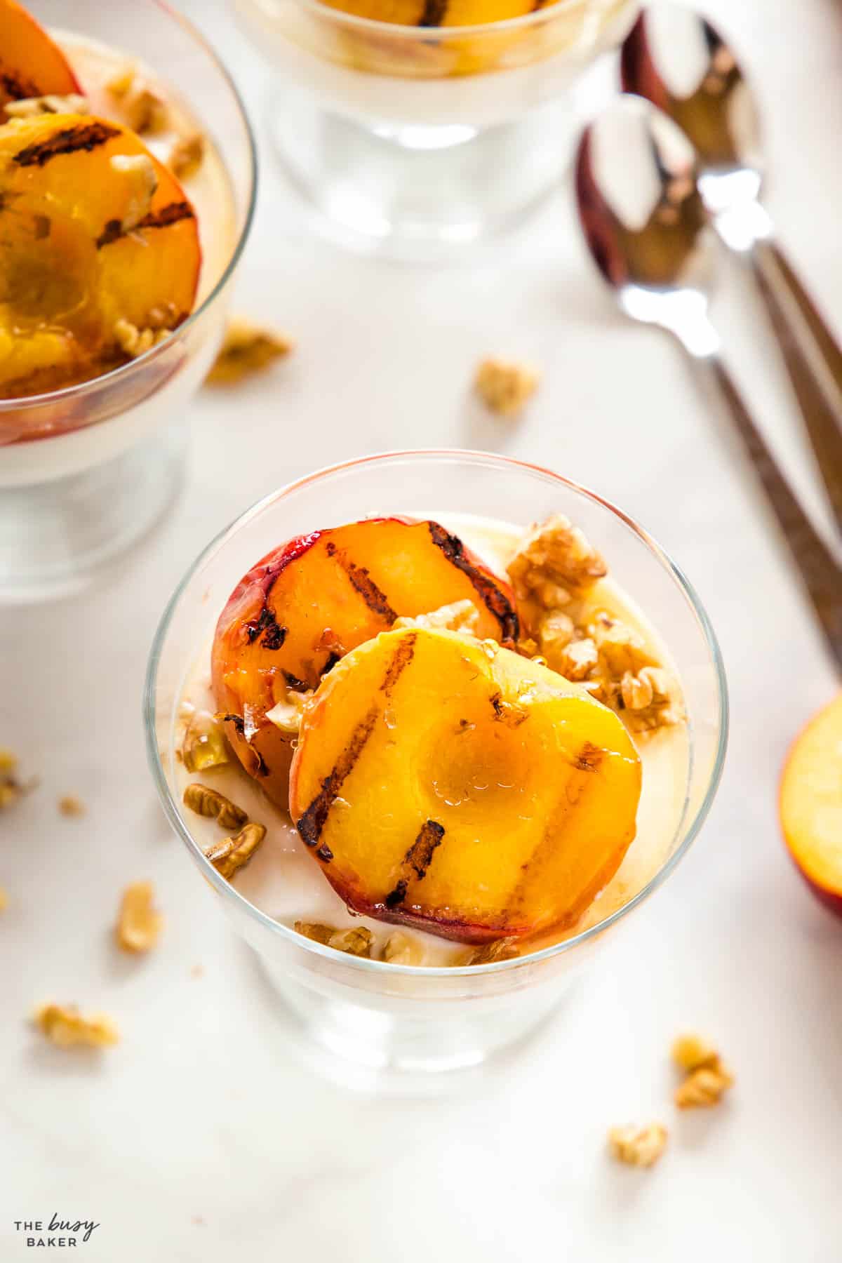 grilled stone fruit parfait