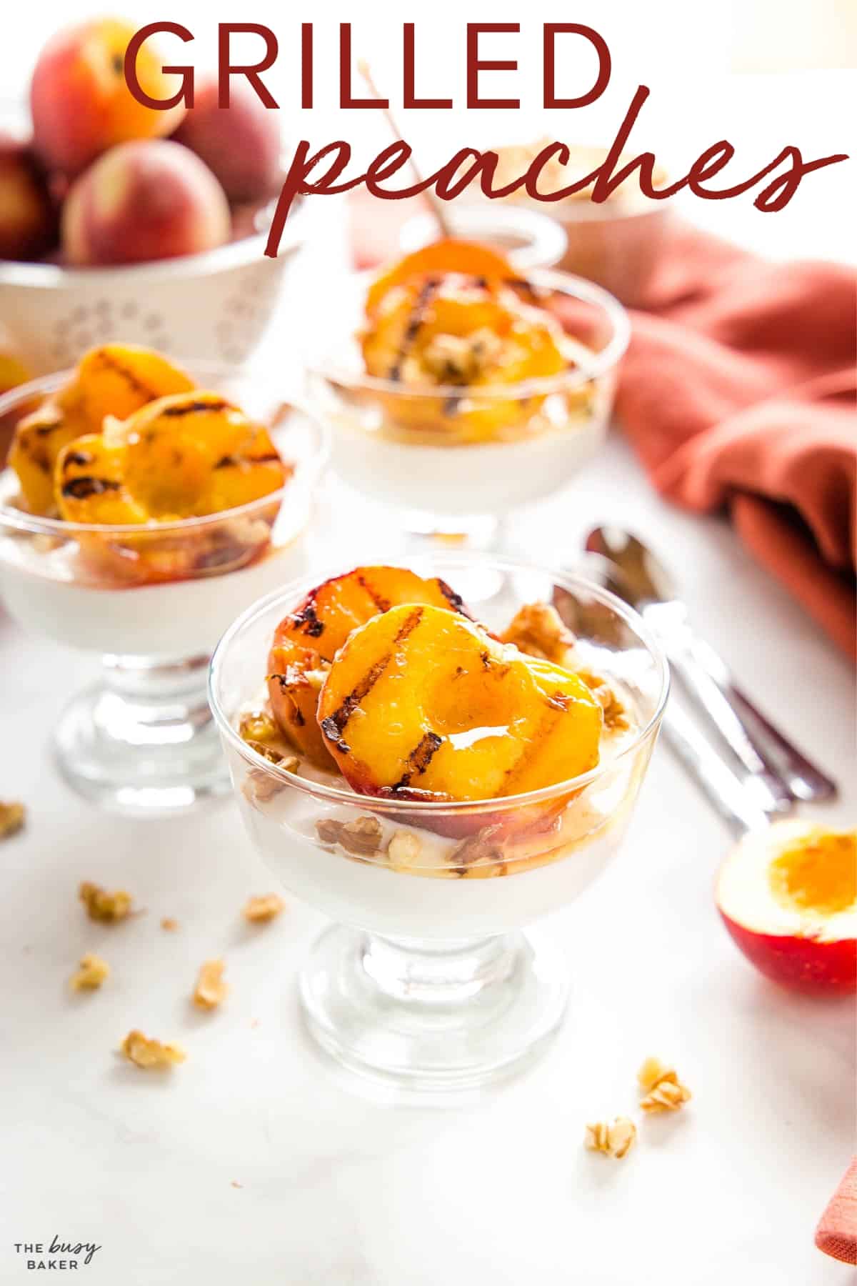 Broiled Peaches with Dark Chocolate