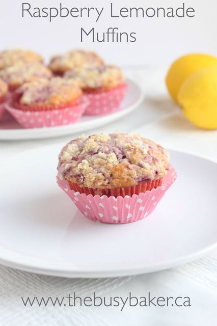 titled image (and shown): raspberry lemonade muffins