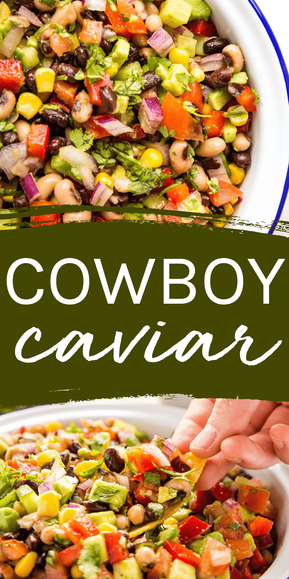 This Cowboy Caviar recipe is a fresh homemade salsa that's quick and easy to make. It's packed with black bean, corn and avocado and it's a delicious addition to your favourite Mexican meals, served as a dip with tortilla chips or as a topping for grilled meats, fish or salads. Recipe from thebusybaker.ca! #cowboycaviar #cowboycaviarrecipe #cowboycaviardip #blackbeansalsa #homemadesalsa #texascaviar #texascaviarrecipe #texmex #mexican #easyrecipe #diprecipe #summerrecipe #snack #appetizer via @busybakerblog
