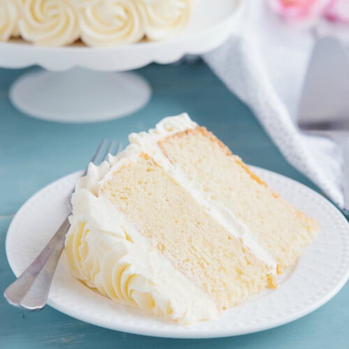 Best Ever Vanilla Bean White Cake Birthday Cake - The Busy Baker