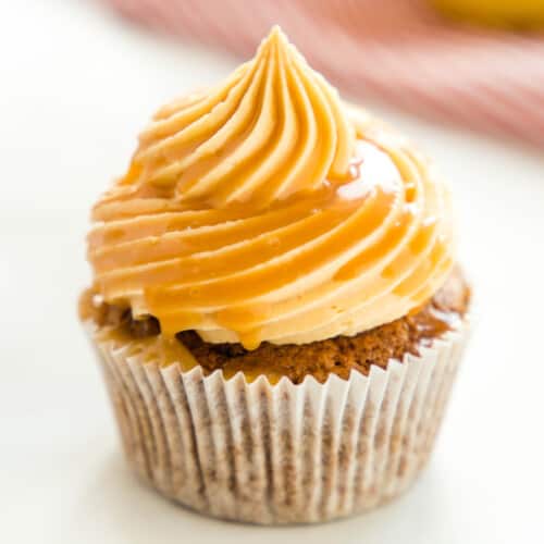 Caramel Apple Cupcakes - The Busy Baker