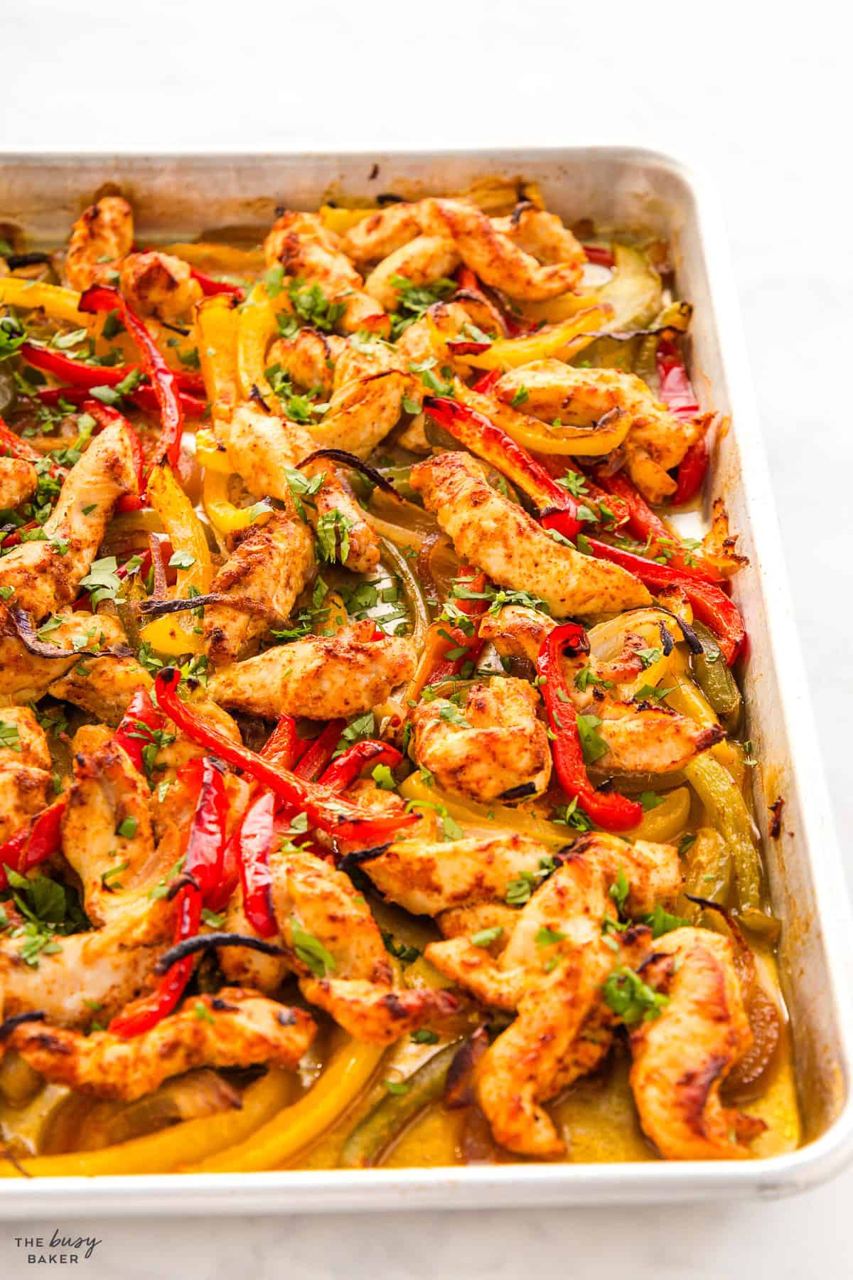 sheet pan chicken and peppers