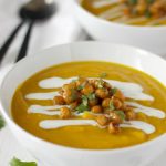 Vegan Butternut Squash Soup with Lentils, Chickpeas and Coconut Cream