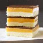 stack of homemade Twix bars (chocolate caramel shortbread)