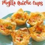 Roasted Red Pepper Phyllo Quiche Cups