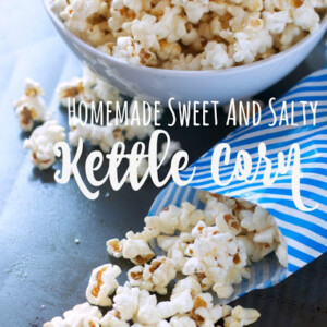 titled photo (and shown): Homemade Sweet and Salty Kettle Corn