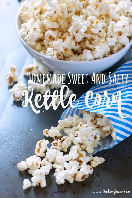 Sweet and Salty Popcorn {Kettle Corn} - Cook it Real Good