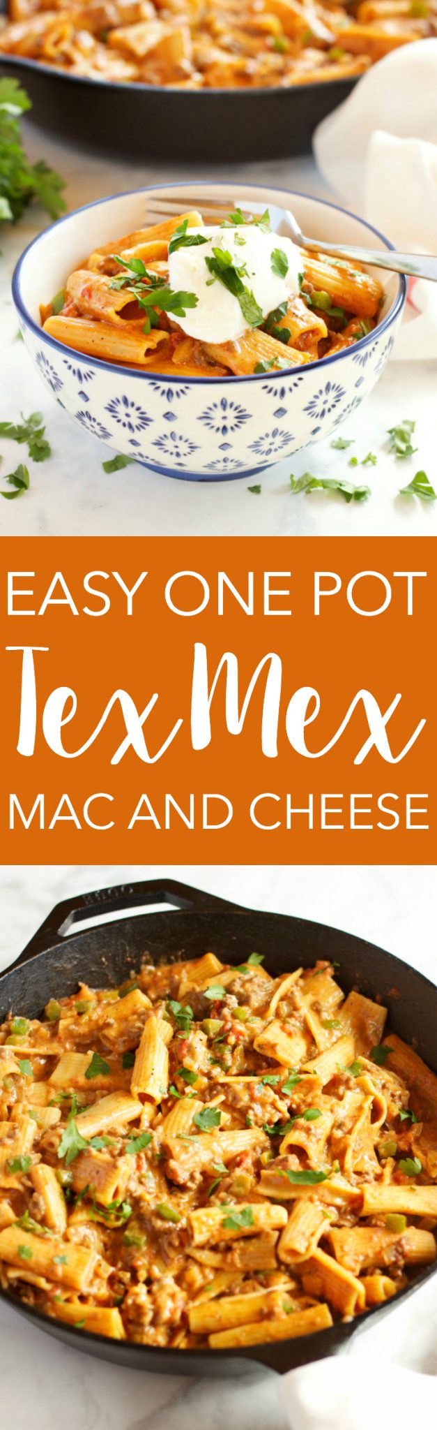 This Easy One Pot Tex Mex Mac and Cheese is the perfect easy, cheesy weeknight family meal that's ready in under 30 minutes! Recipe from thebusybaker.ca! via @busybakerblog