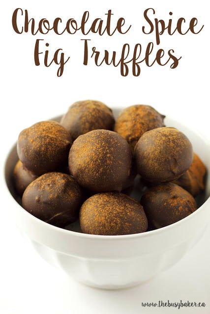 titled photo (and shown): Chocolate Spice Fig Truffles