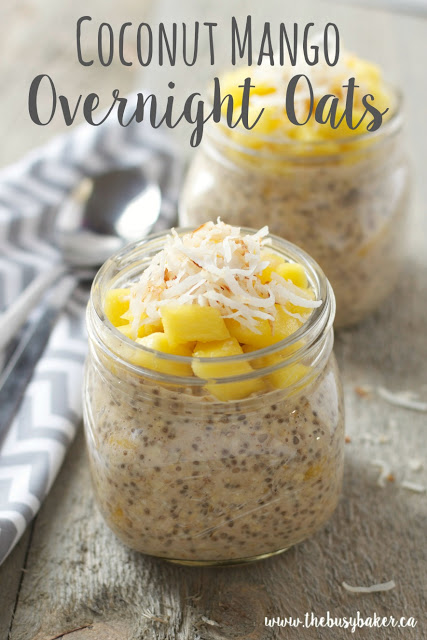 titled image (and shown): Coconut Mango Overnight Oats