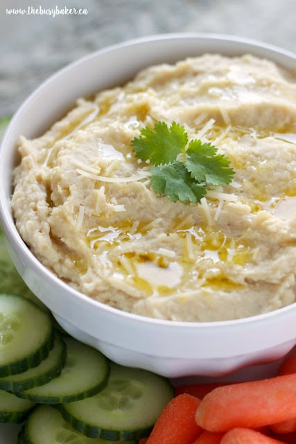 bol de houmous sans tahini