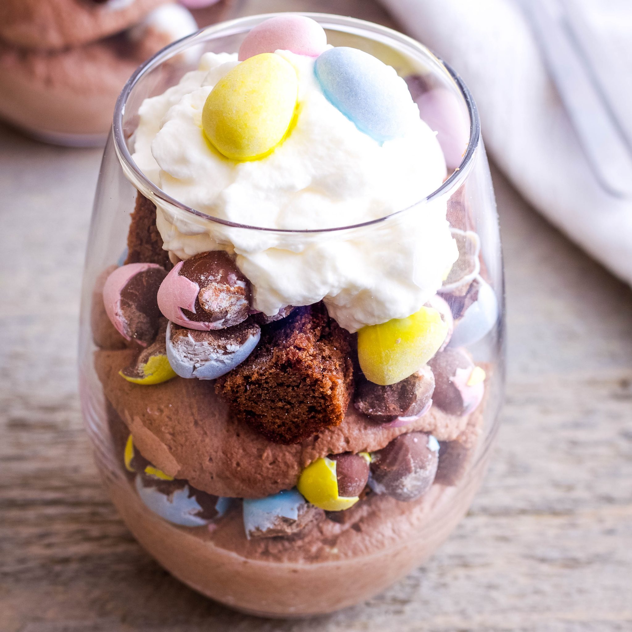 Mini Eggs Easter Brownie Parfaits