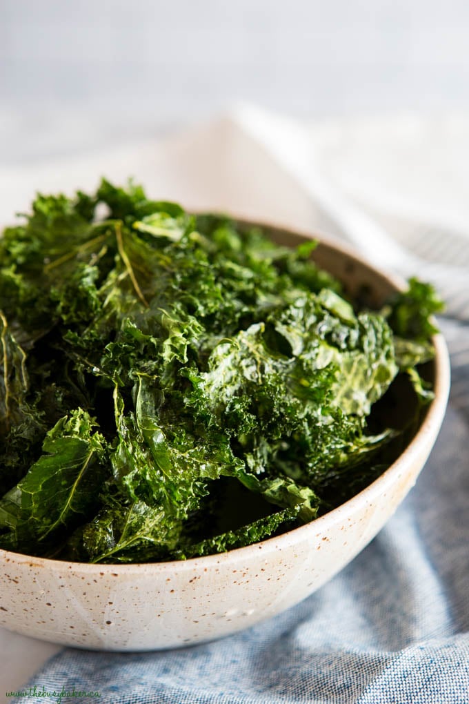 bowl of kale chips