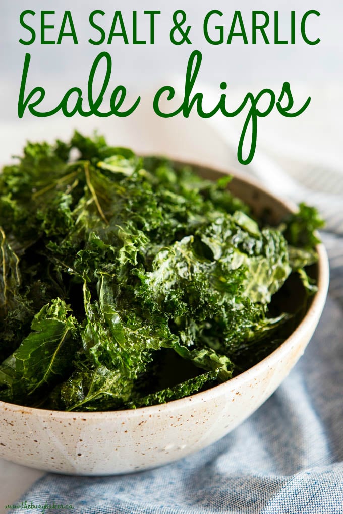 sea salt and garlic kale chips