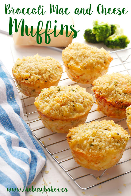 titled image (and shown): Broccoli Mac and Cheese Muffins