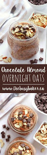 Chocolate Almond Overnight Oats www.thebusybaker.ca