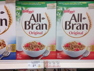 boxes of All-Bran cereal