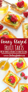 Honey Glazed Fruit Tarts with Vanilla Custard Filling www.thebusybaker.ca