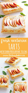 Fresh Nectarine Tarts with Lemon Mascarpone Filling www.thebusybaker.ca