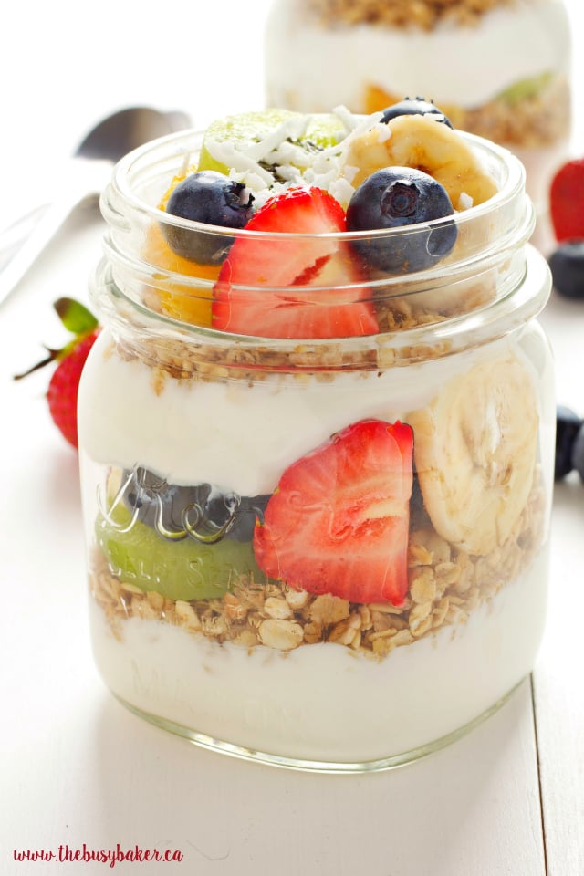 Tropical Fruit Breakfast Parfaits - The Busy Baker