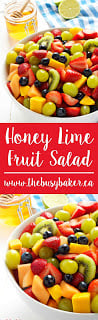 Honey Lime Fruit Salad www.thebusybaker.ca