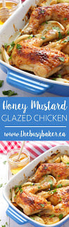 Honey Mustard Glazed Chicken www.thebusybaker.ca