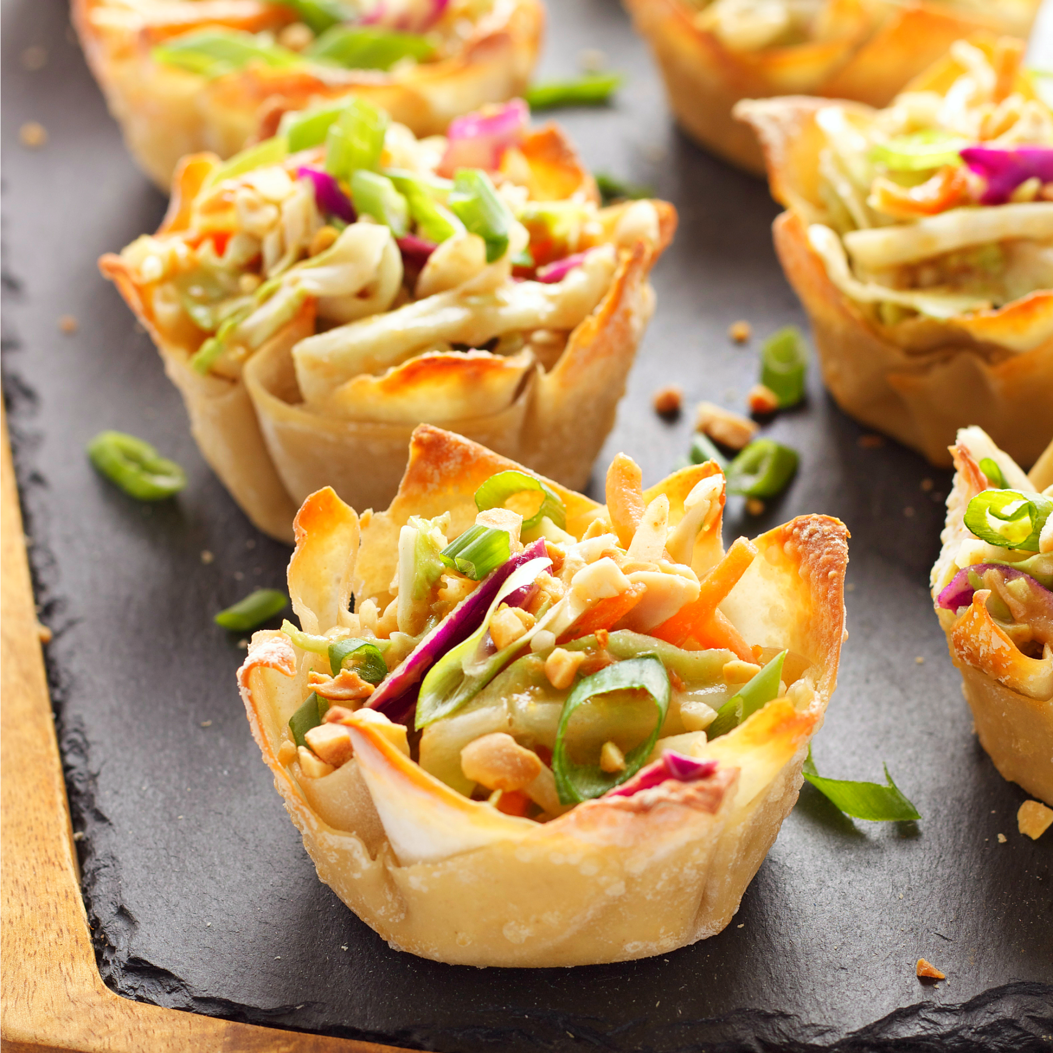 Thai Salad Wonton Cups  For the Love of Cooking
