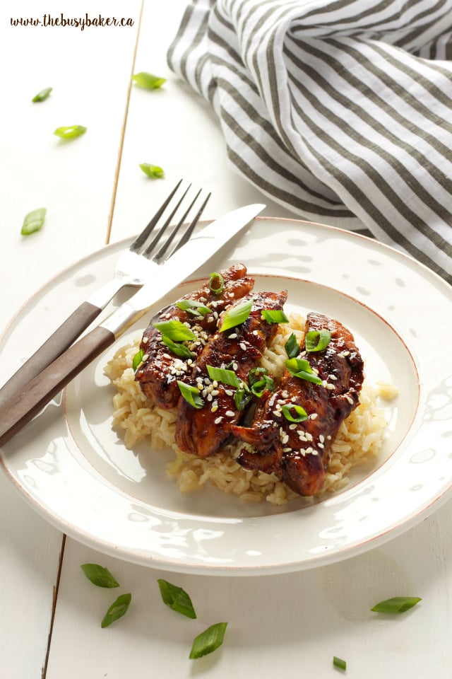 Easy Sticky Asian Chicken | A super easy chinese take-out dish you can make at home! www.thebusybaker.ca
