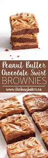The ultimate Peanut Butter Chocolate Swirl Brownies! A super easy brownie recipe flavoured with peanut butter for the perfect sweet treat! Recipe from www.thebusybaker.ca!