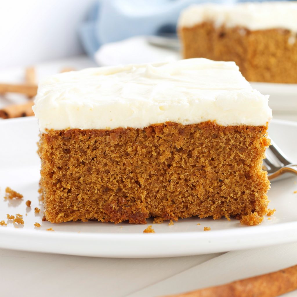 Gingerbread Spice Cake With Fluffy Cream Cheese Frosting The Busy Baker