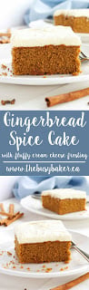 Gingerbread Spice Cake with Fluffy Cream Cheese Frosting. The perfect holiday dessert! www.thebusybaker.ca