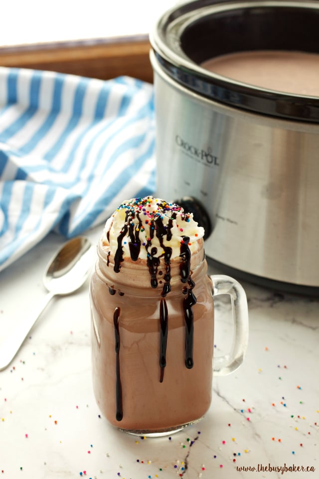 Crock Pot Hot Chocolate - Yummy Healthy Easy