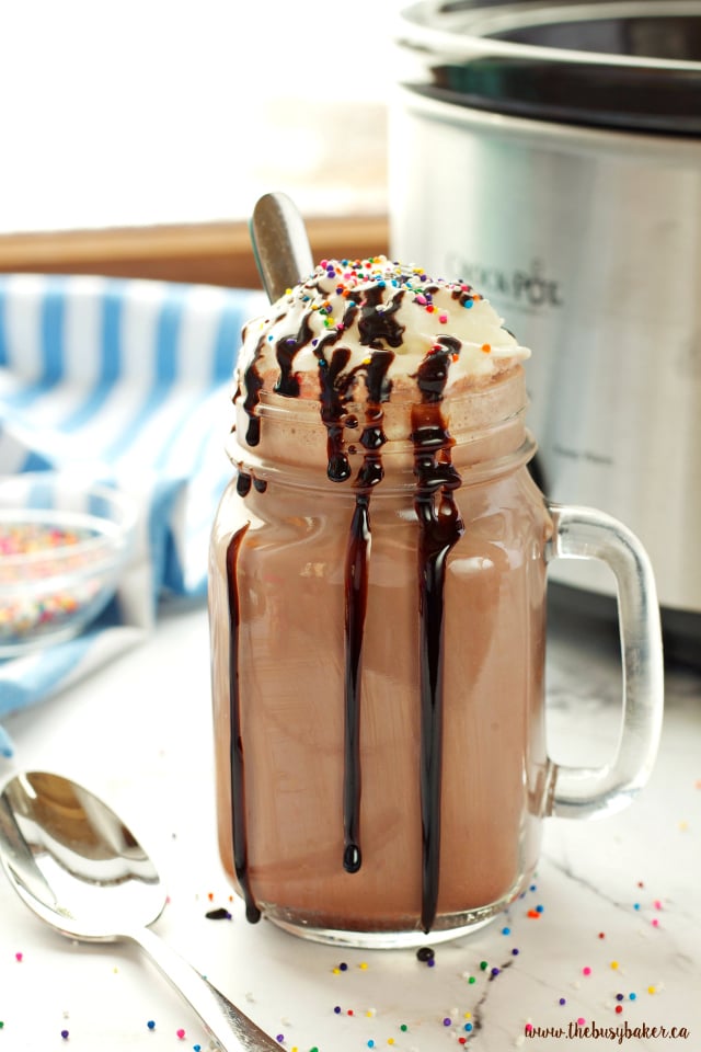 Crock Pot Hot Chocolate - Yummy Healthy Easy