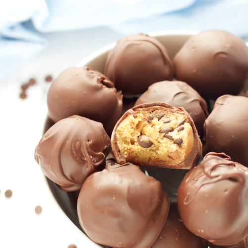 No Bake Chocolate Dipped Cookie Dough Balls The Busy Baker