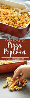 This Oven Roasted Pizza Popcorn is SO flavourful and easy to make! Makes a great edible gift! Recipe from www.thebusybaker.ca