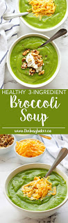 This Healthy 3-Ingredient Broccoli Soup is the perfect healthy recipe that's fat-free and packed with nutrition! Recipe from www.thebusybaker.ca