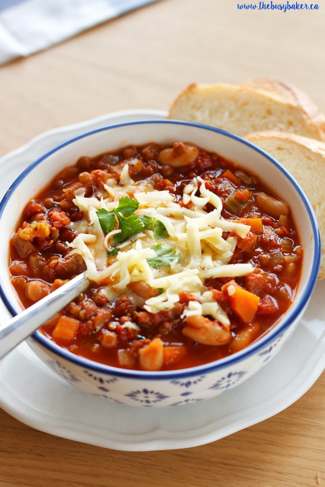 Crock Pot Vegetarian Chili (Slow Cooker) The Busy Baker