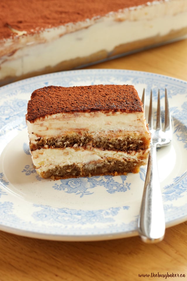 This No Bake Tiramisu Icebox Cake is the perfect easy dessert that tastes just like a traditional Italian Tiramisu, without all the effort! Recipe on www.thebusybaker.ca