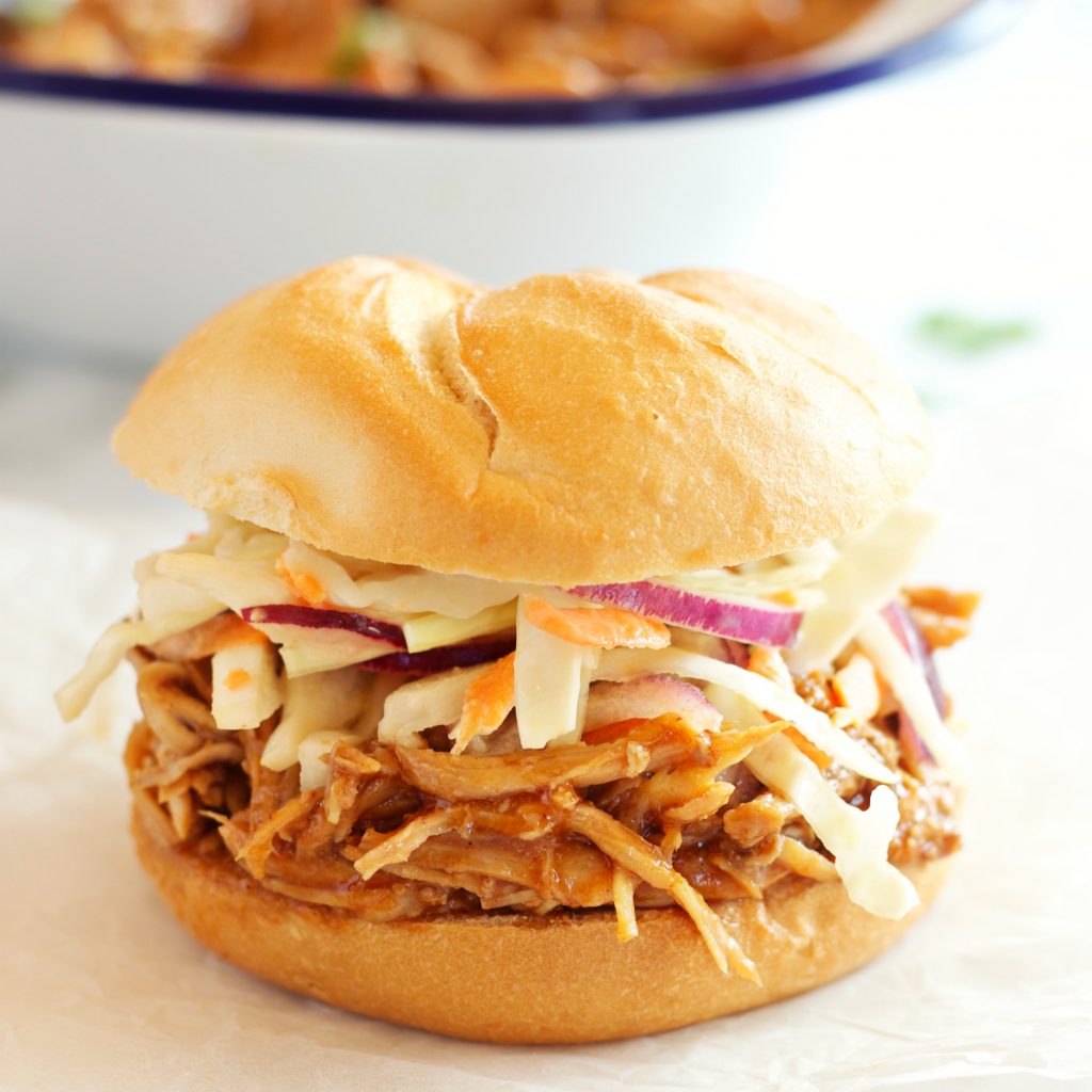 Easy Slow Cooker Barbecue Pulled Pork Sandwiches - The Busy Baker