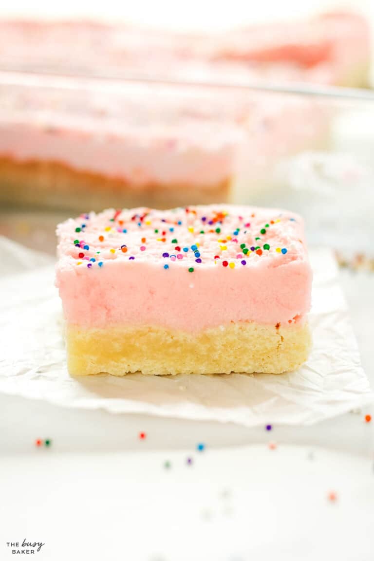 Sugar Cookie Bars - The Busy Baker