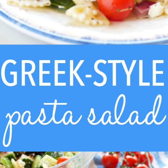 Quick and Easy Greek Pasta Salad - The Busy Baker