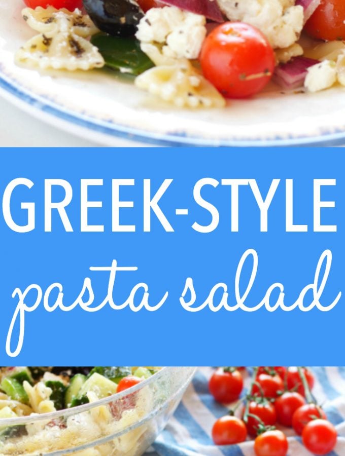 Quick and Easy Greek Pasta Salad - The Busy Baker