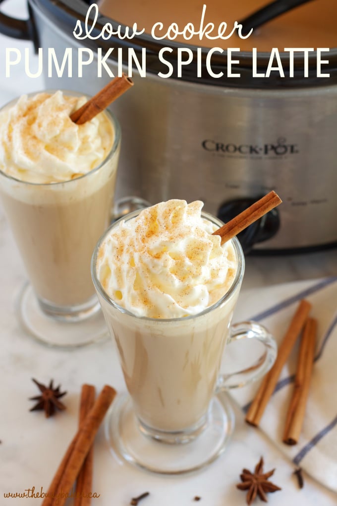 Slow Cooker Pumpkin Spice Latte (Crock Pot) - The Busy Baker